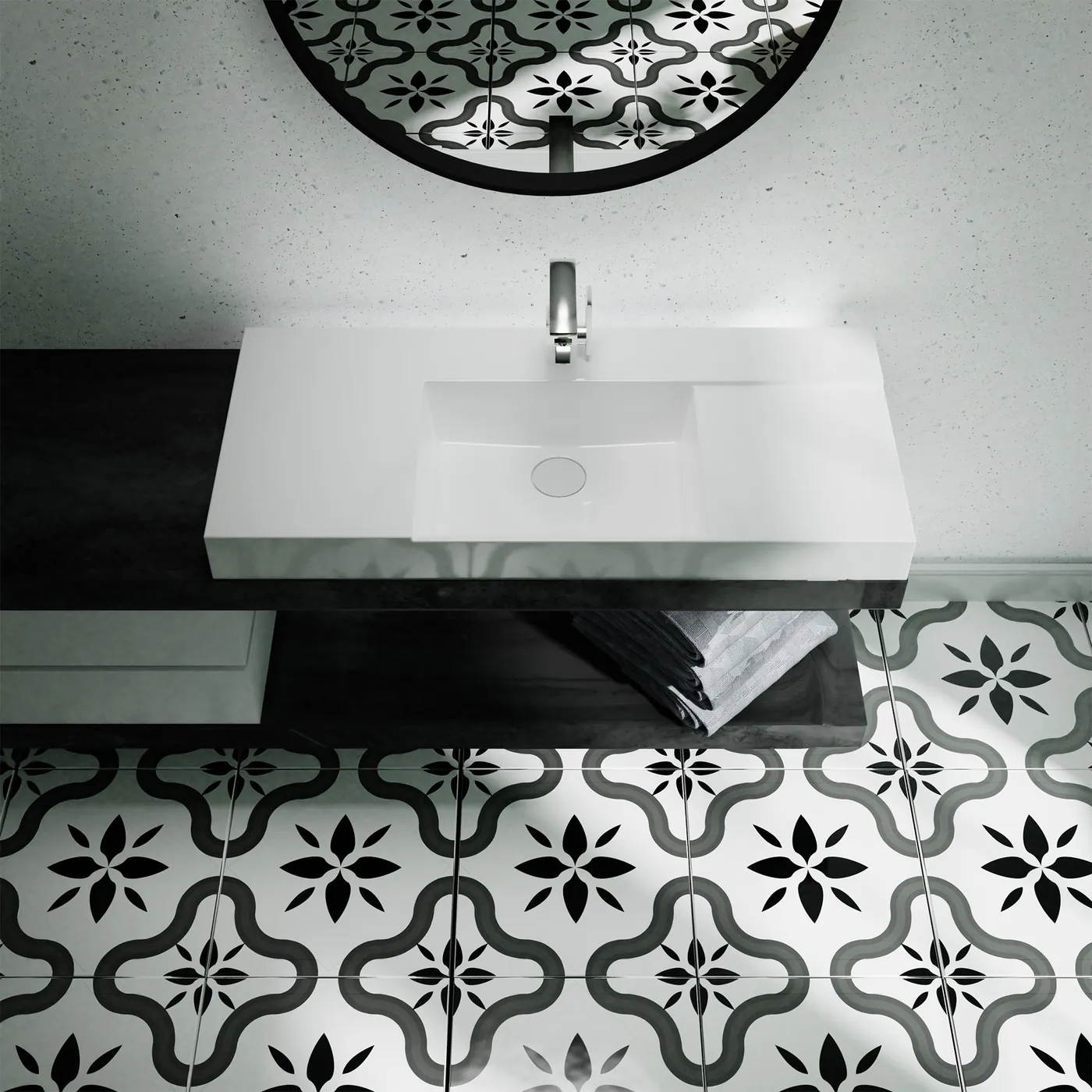 Umywalka o prostym kształcie